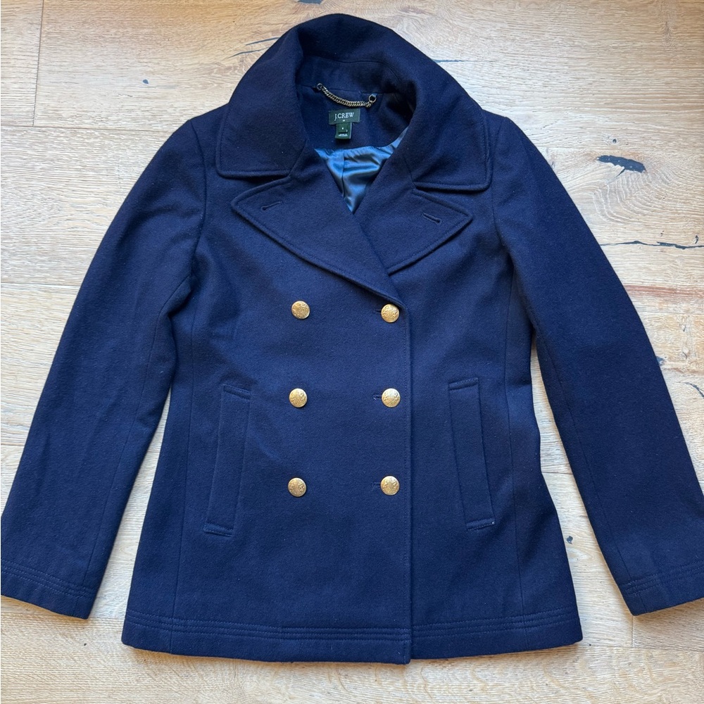 🔥CLASSIC NAVY PEA COAT🔥sz 6 JCREW price firm! - Picture 2 of 12